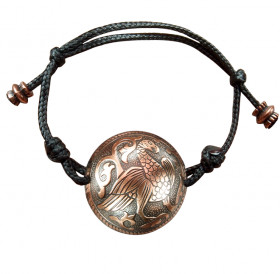 Spherical bracelet-cord "Suzdal bird"