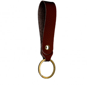 Wide leather key chain