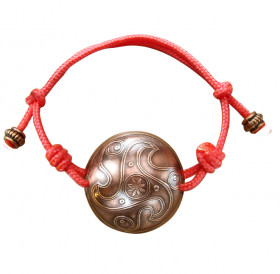 Spherical Cord Bracelet "Triskelion"