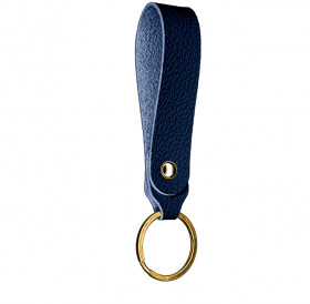 Wide leather key chain