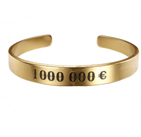 Motivator bracelet hard 9 mm "1000000 €". Thickness 2mm