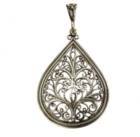 Slotted pendant "Snow Patterns"