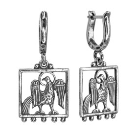 Cut earrings "Divine bird"