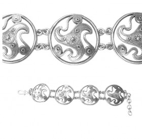 Slotted bracelet "Trixelion"