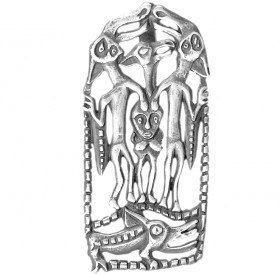 Pendant "Alvi with two heavenly moose on a lizard"