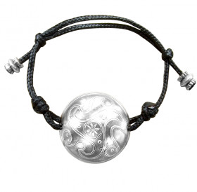 Spherical Cord Bracelet "Triskelion"