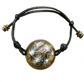 Spherical Cord Bracelet "Triskelion"