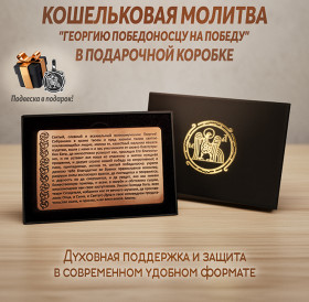 Кошельковая молитва "Георгию Победоносцу на победу" в подарочной коробке