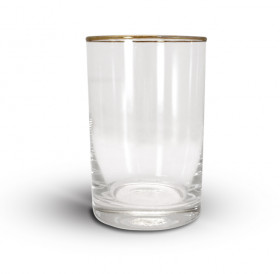 Cup holder (250 ml., glass, gold trim)
