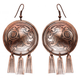 Noisy earrings "Suzdal lion"