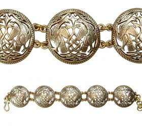 Slotted bracelet "Suzdal hawks"