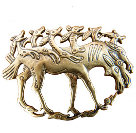 Brooch "Three-headed Heavenly Elk"