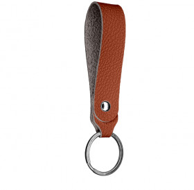 Wide leather key chain