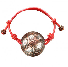 Spherical bracelet-cord "Suzdal bird"