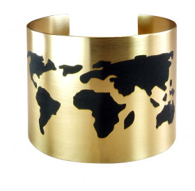 Bracelet "Map of the world". Width 50 mm