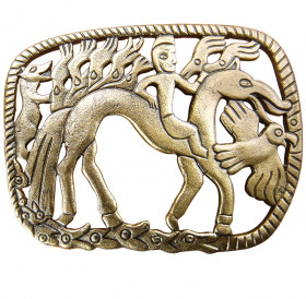 Brooch "Rider on a horse-elk"