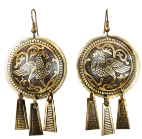 Noisy earrings "Suzdal bird"