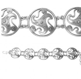 Slotted bracelet "Trixelion"