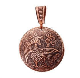 Embossed pendant "Alkonost"