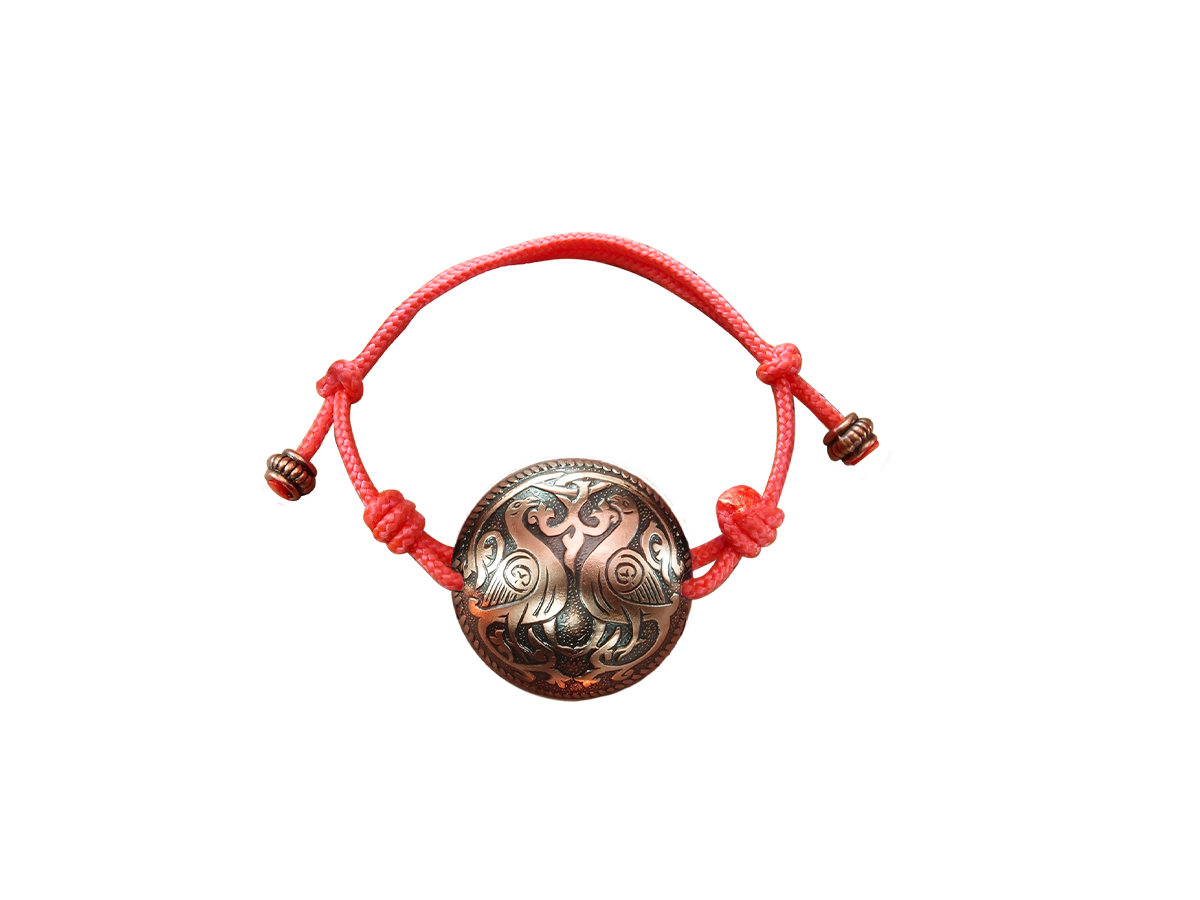 Spherical bracelet-lace "Suzdal pigeons"
