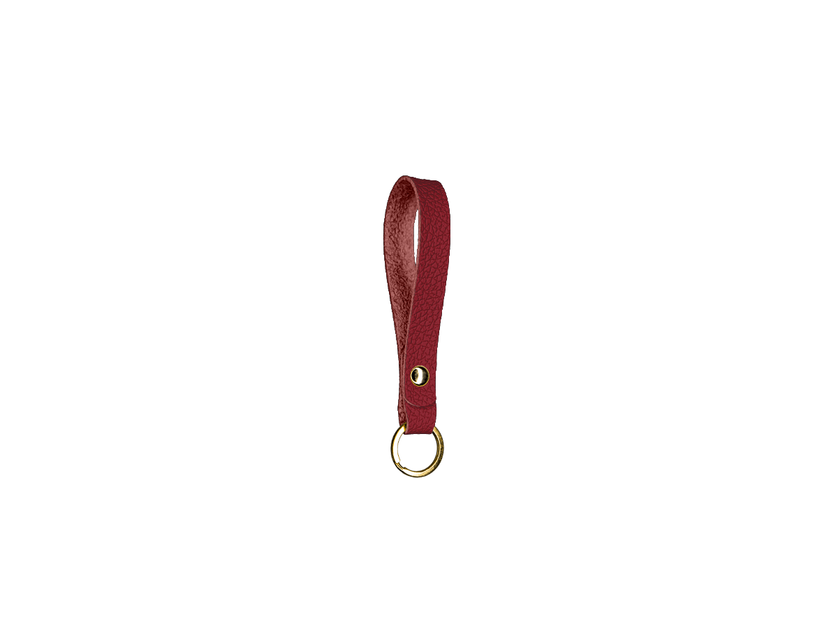 Slim leather key chain