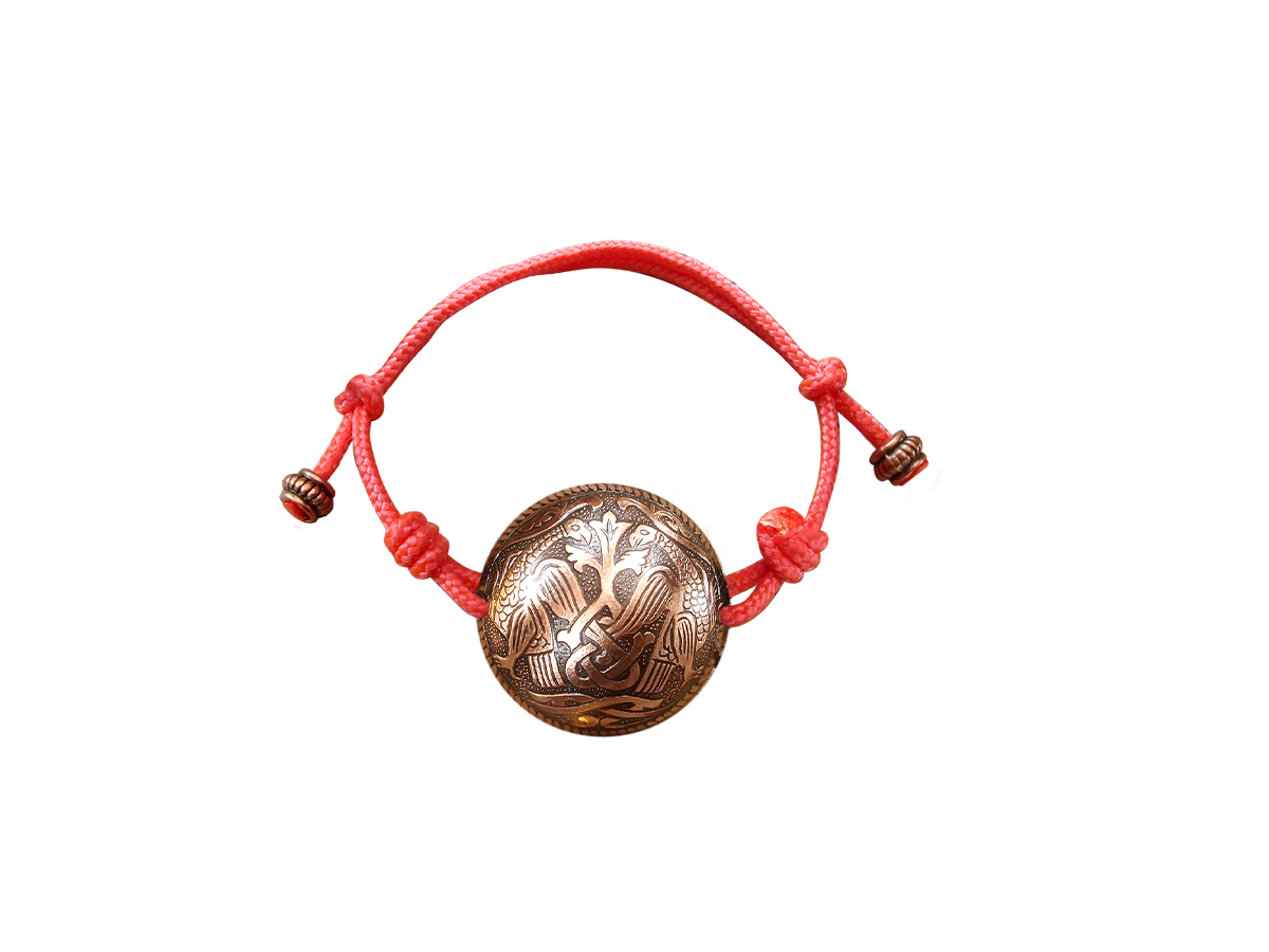 Spherical bracelet-cord "Suzdal hawks"