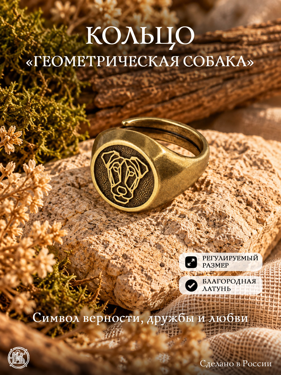 Кольцо «Геометрическая собака»
