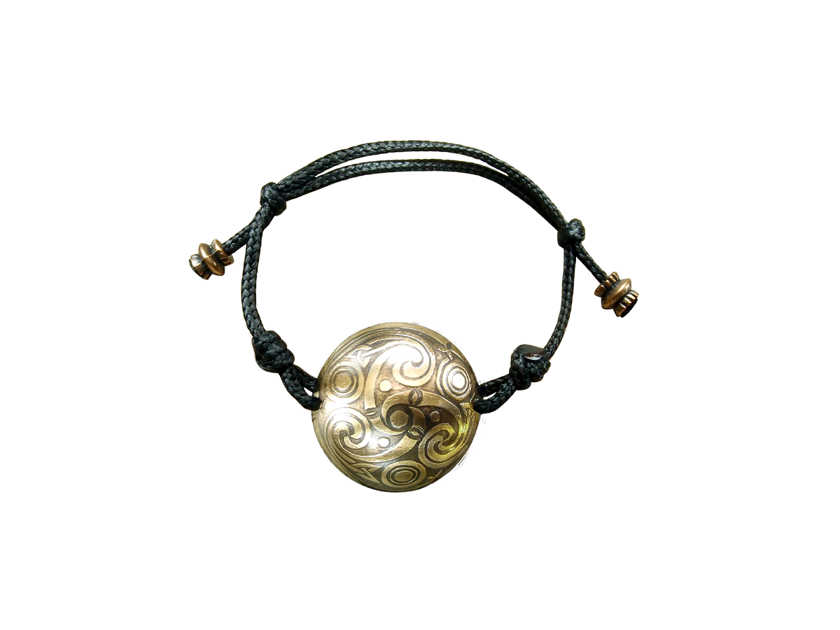 Spherical bracelet-cord "Three-legged Kolovrat"