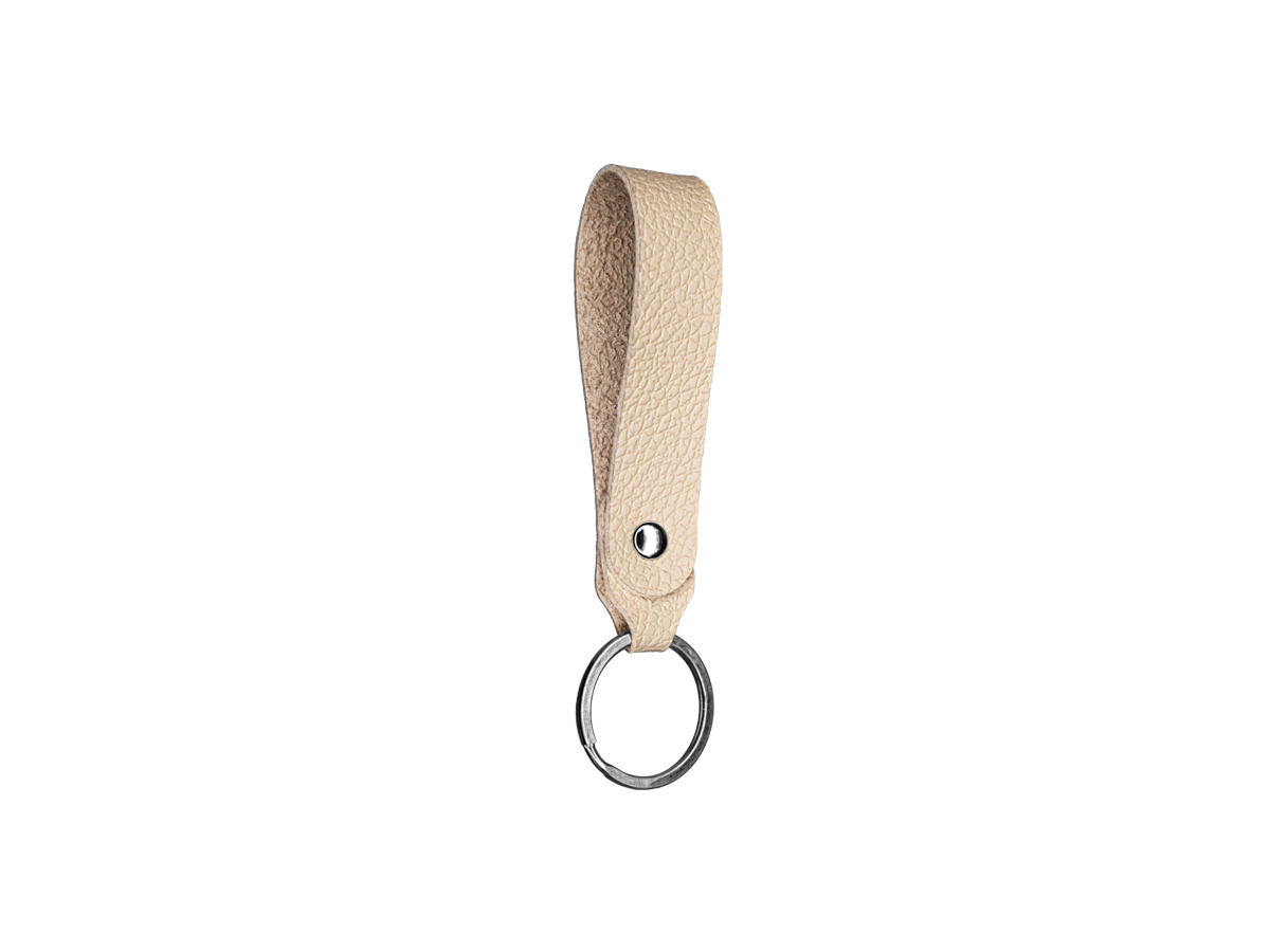 Wide leather key chain