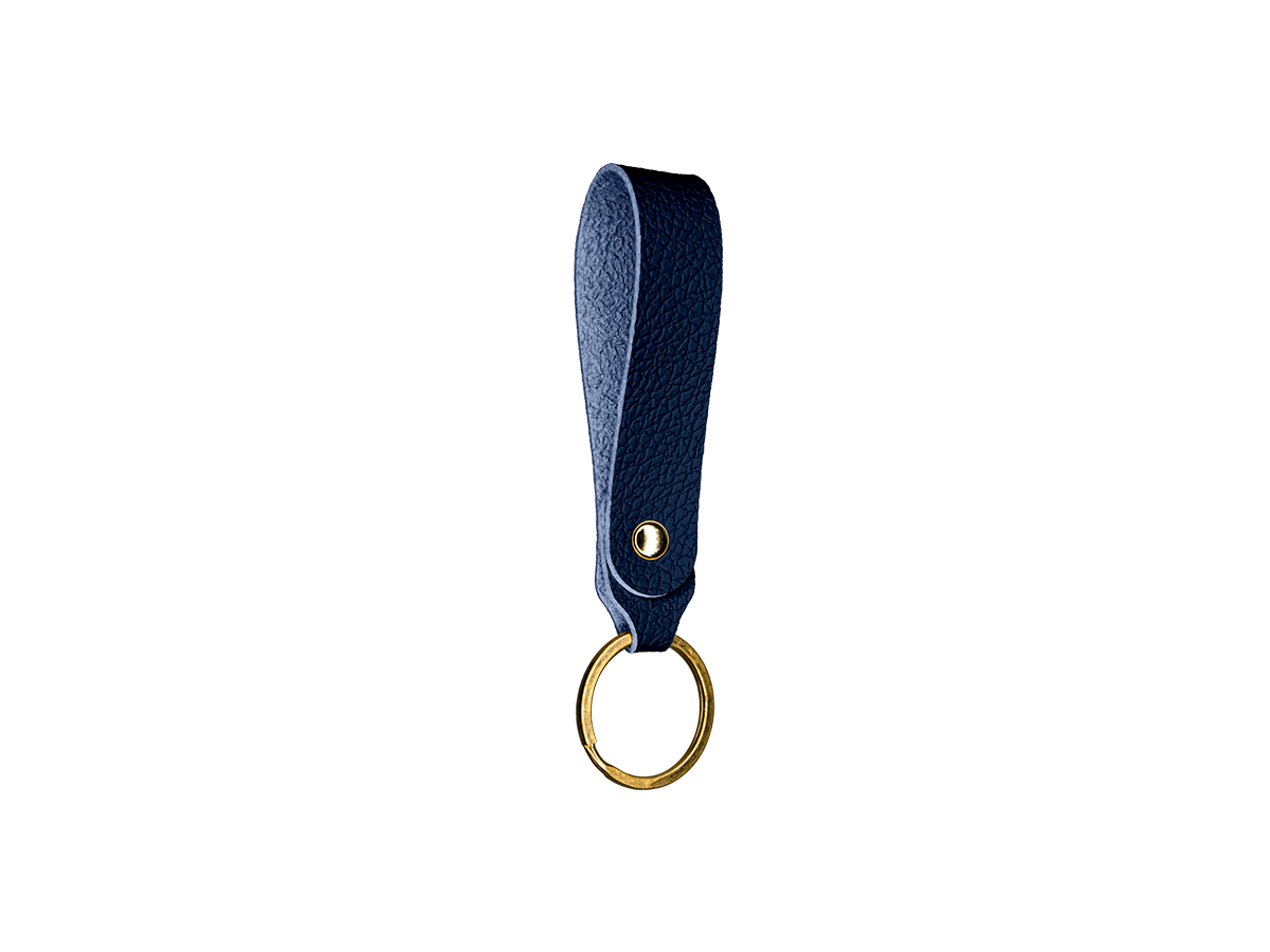 Wide leather key chain