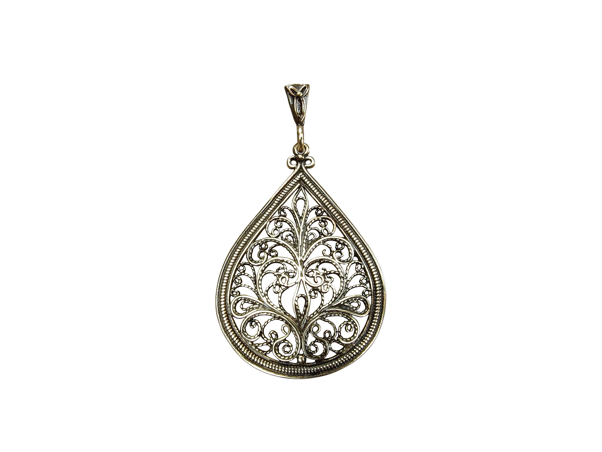 Slotted pendant "Snow Patterns"