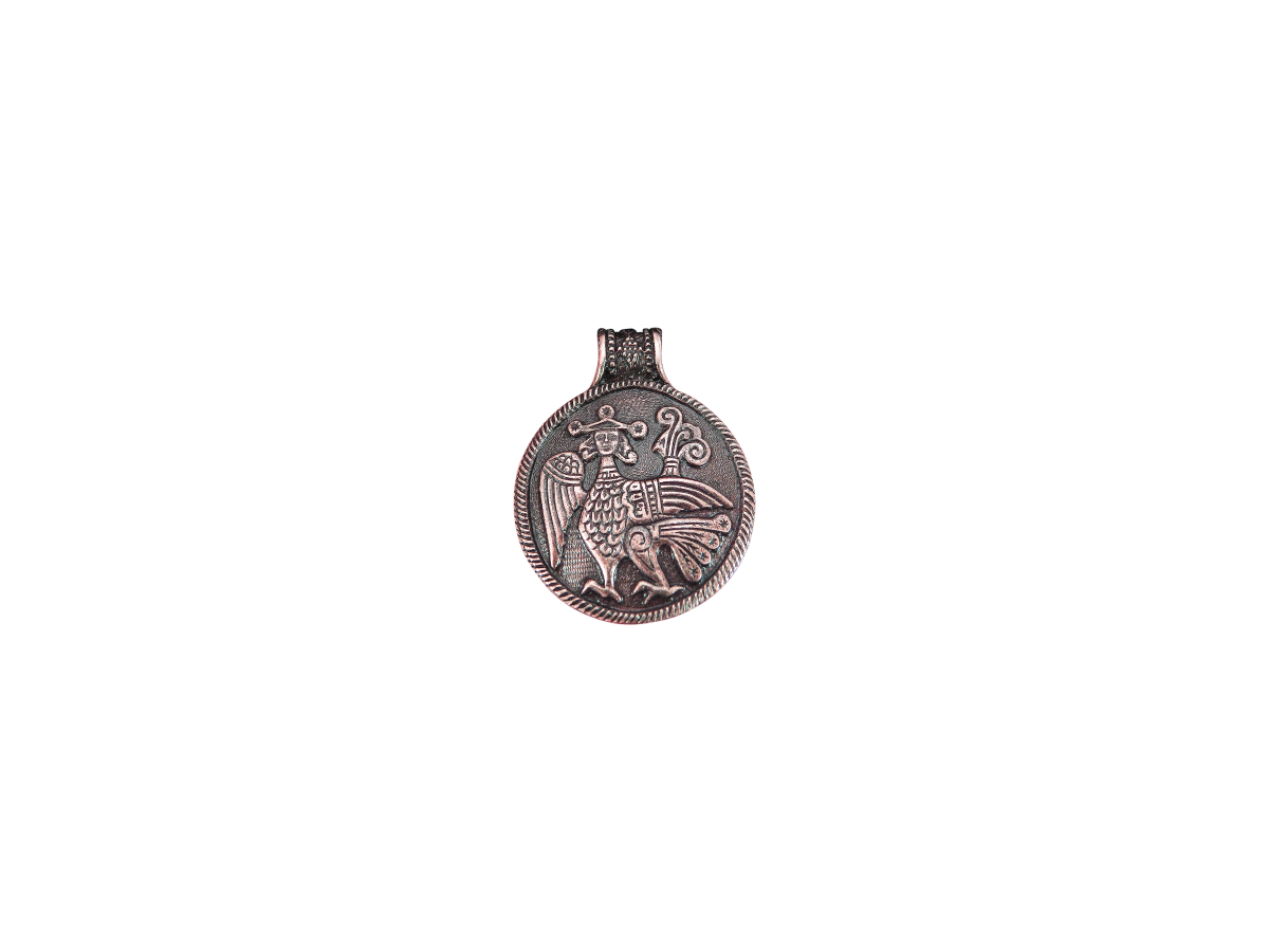 Cast pendant "Alkonost"