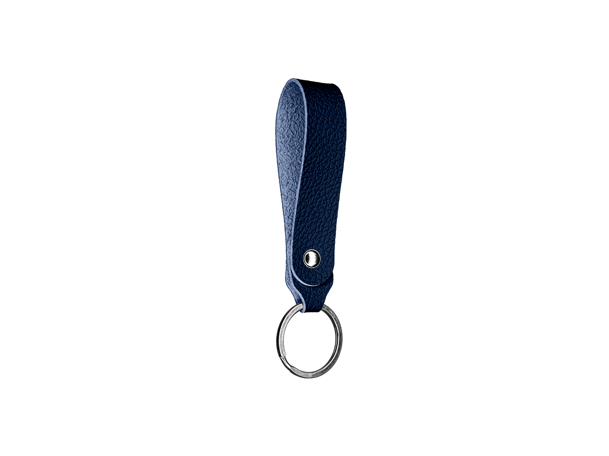 Wide leather key chain