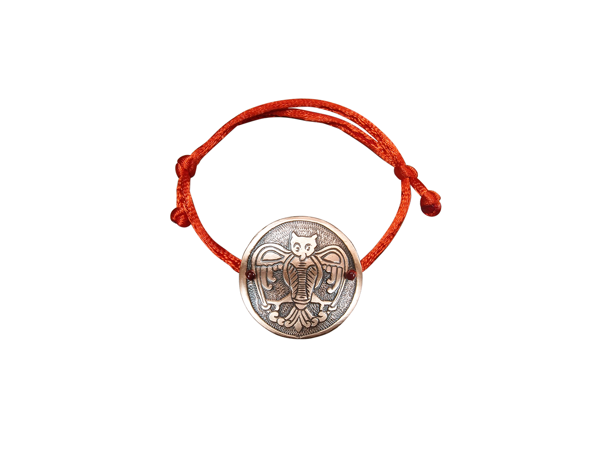 Bracelet-lace "Owl". Embossing