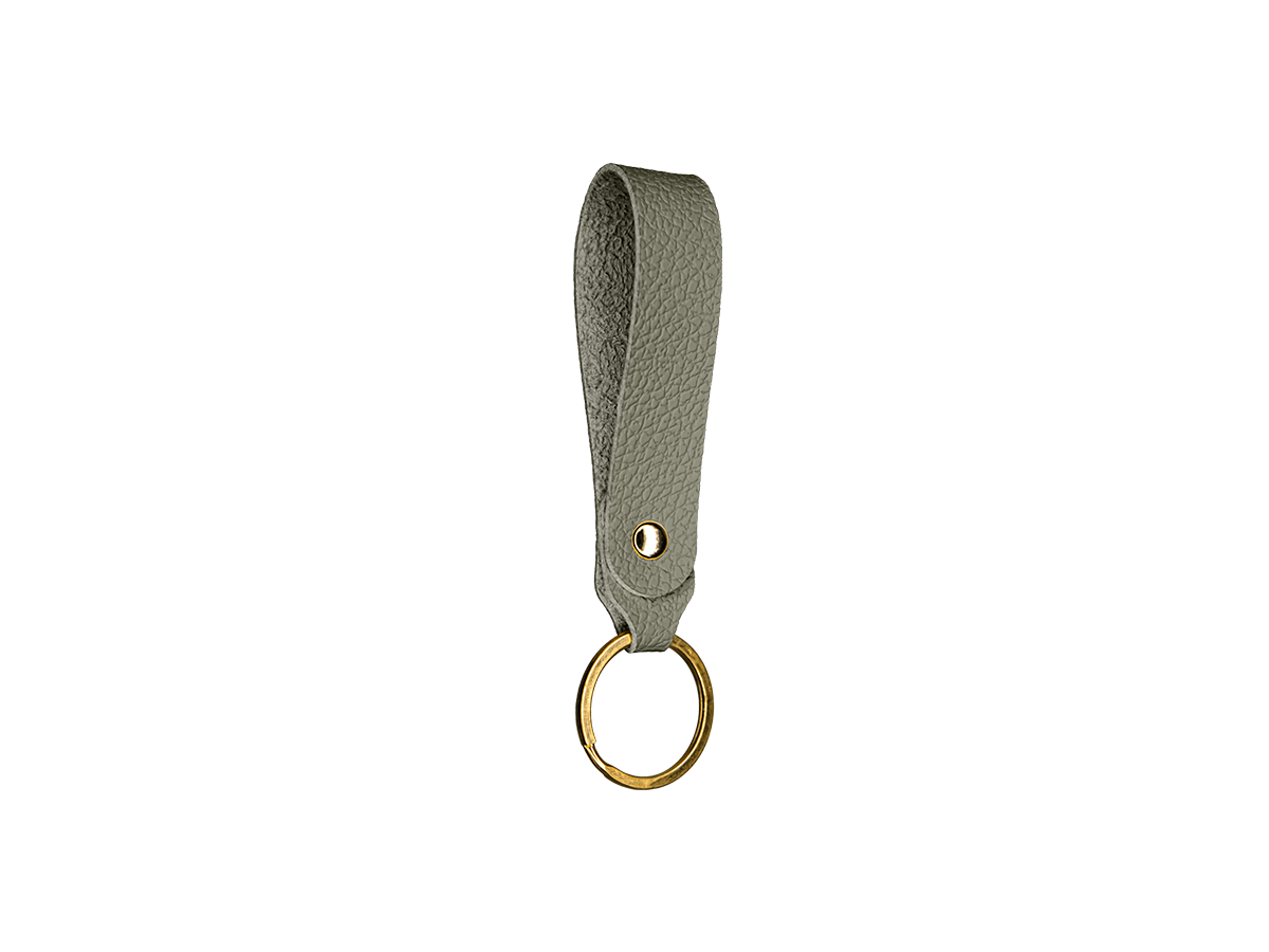 Wide leather key chain