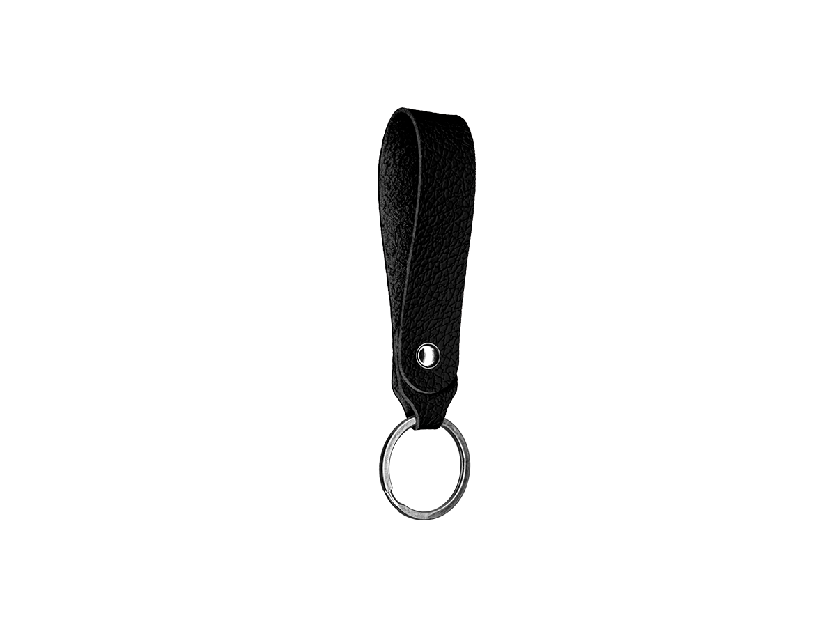 Wide leather key chain