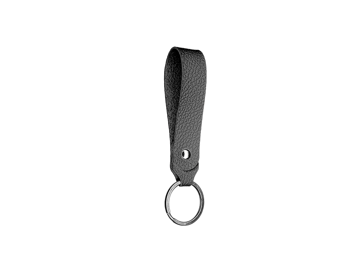 Wide leather key chain