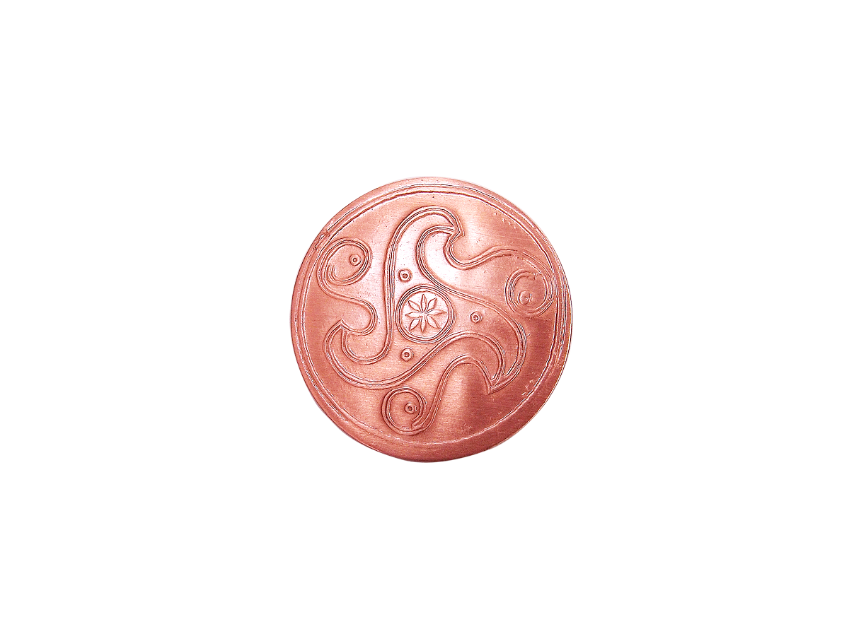 Copper pyatak "Triskelion"