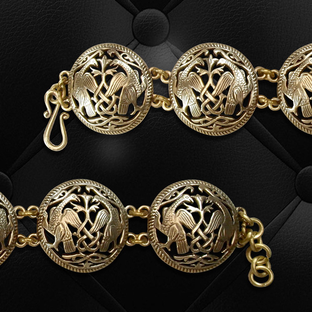 Slotted bracelet "Suzdal hawks"