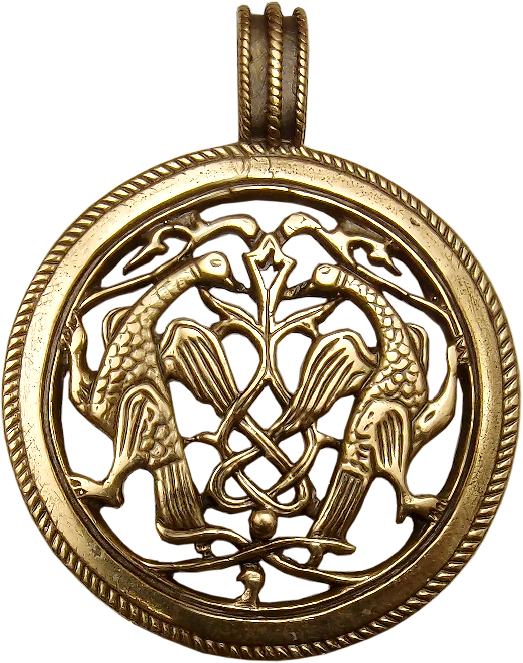 Slotted pendant "Suzdal hawks"