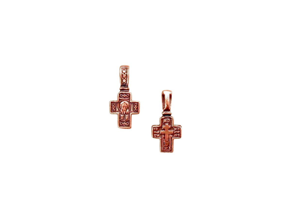 Copper cross "Spas". 20x10mm
