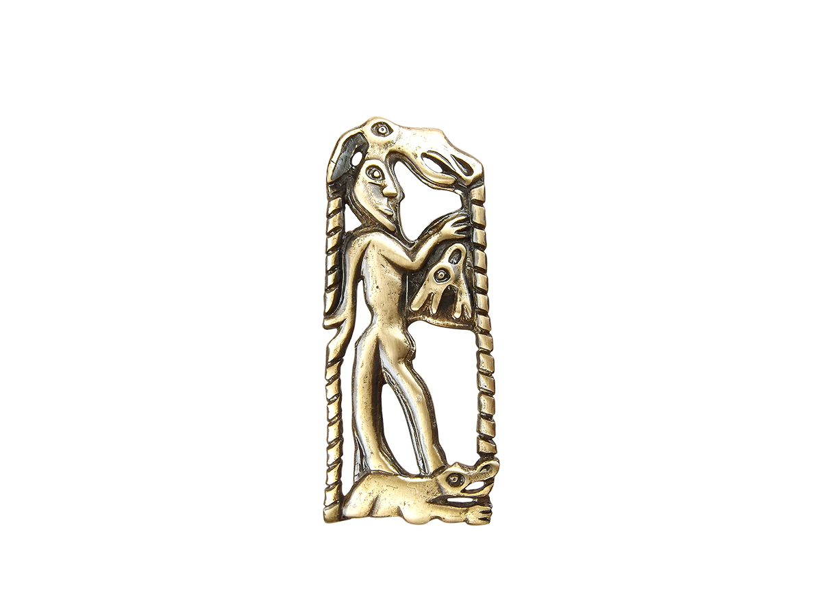 Pendant "Man on a lizard"