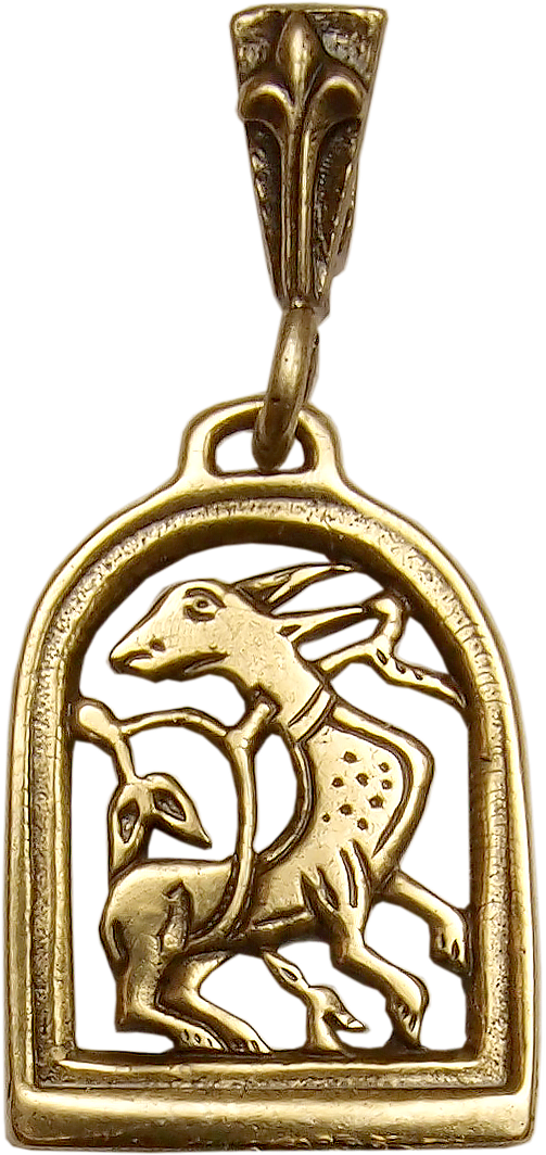 Slotted pendant "Wonderful beast with a flourishing tail"