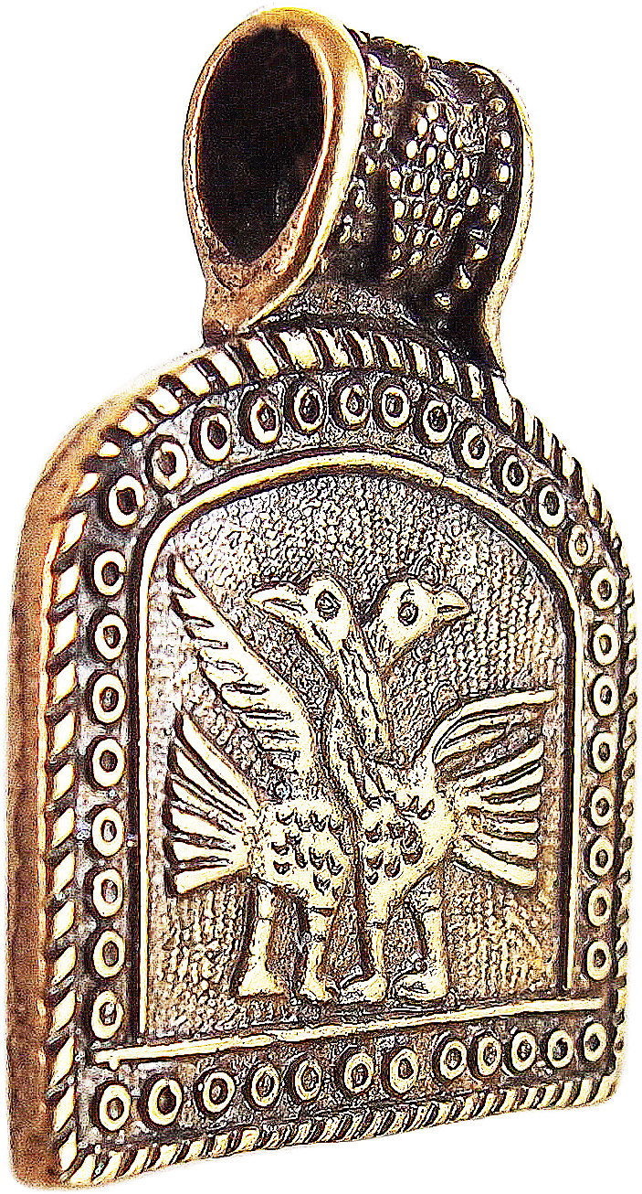 Cast pendant "Vladimir geese-swans"