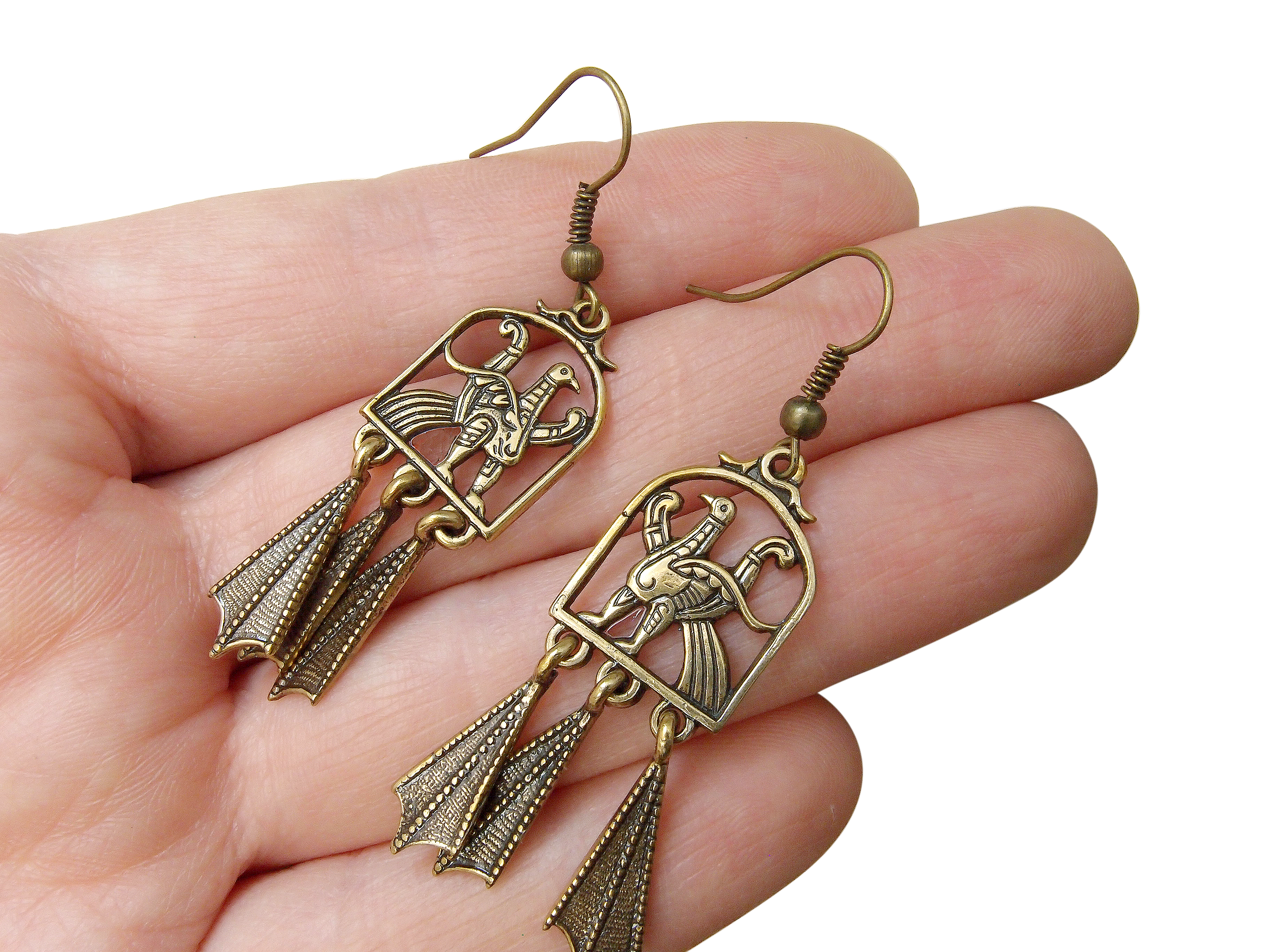 Earrings "Cathedral Prince-Birds"