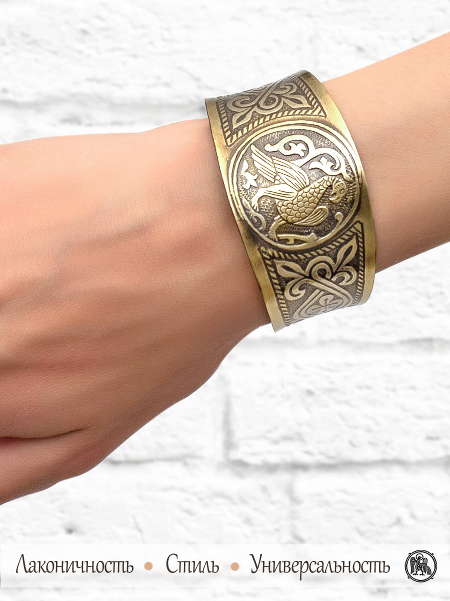 Concave bracelet "Suzdal bird"