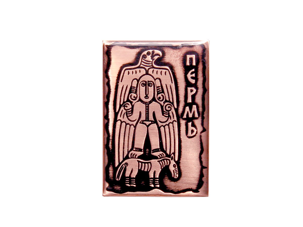 Magnet "Winged deity with an eagle on his head"