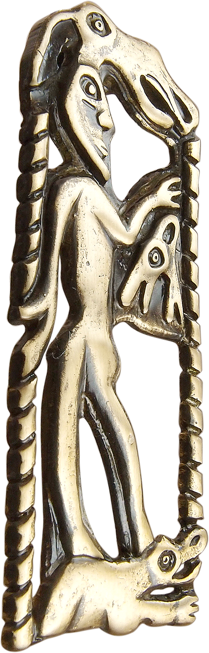 Pendant "Man on a lizard"