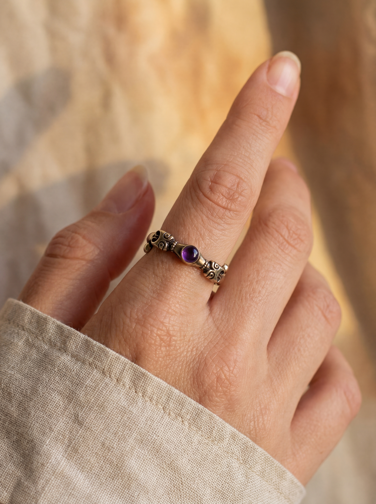 Ring from Rurik's settlement with amethyst stone