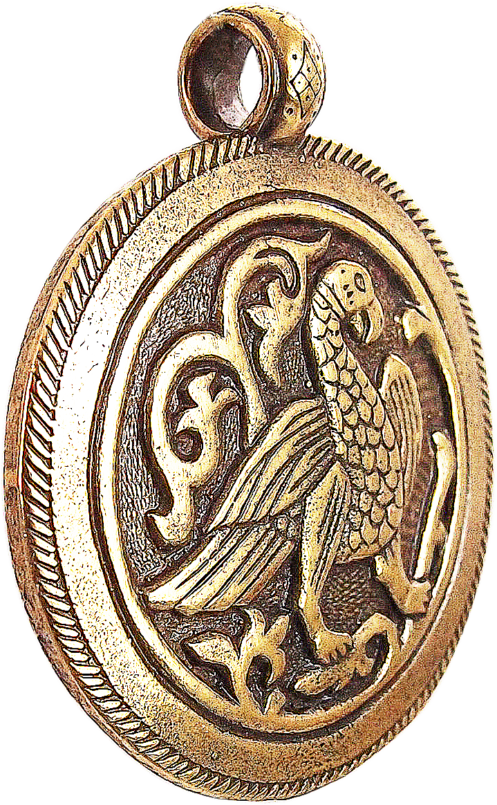 Cast pendant "Suzdal bird"